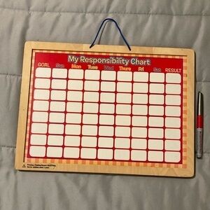 Chore Responsibility Chart white board